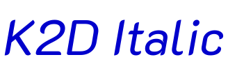 K2D Italic шрифт